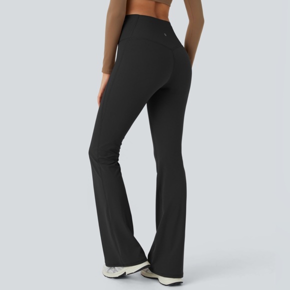 HALARA Pants - Halara Black SoCinched High Waisted Tummy Control Shaping Flare Leggings, size L